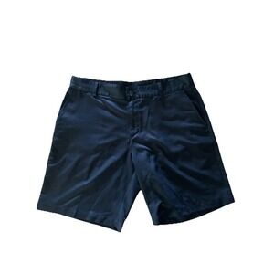 Adidas Golf Shorts Mens 37 Black‎ ClimaLite 10" Performance Flat Front